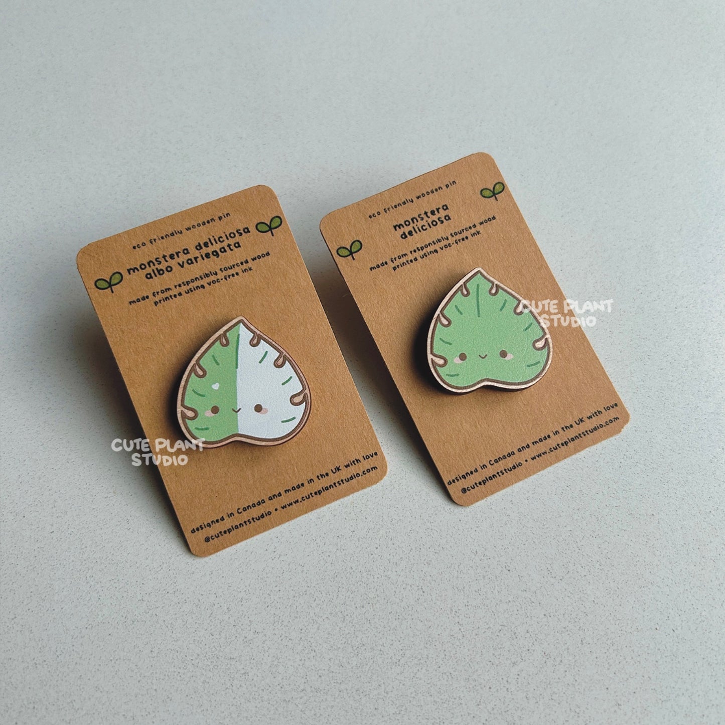 Monstera Albo Wooden Pin