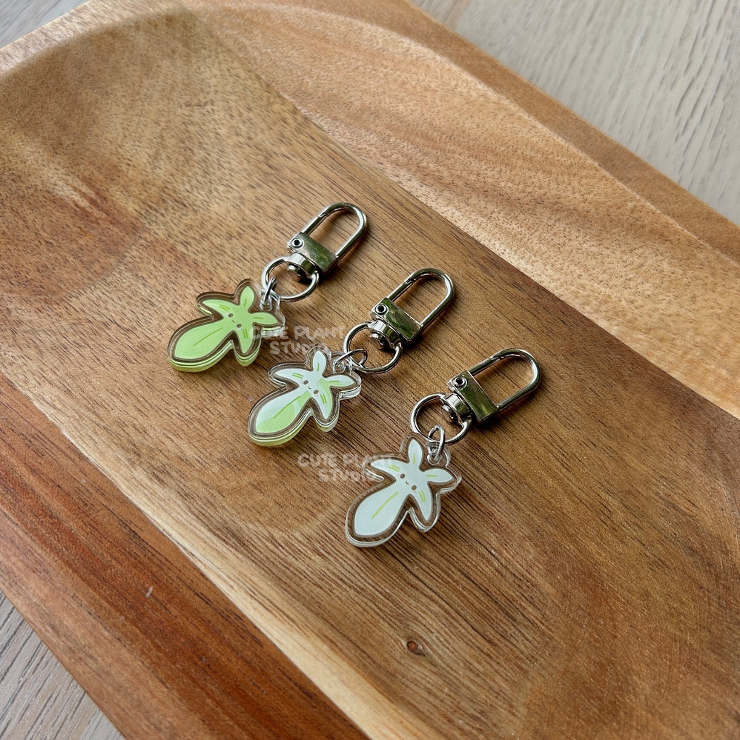 Philodendron Ghost Keychain
