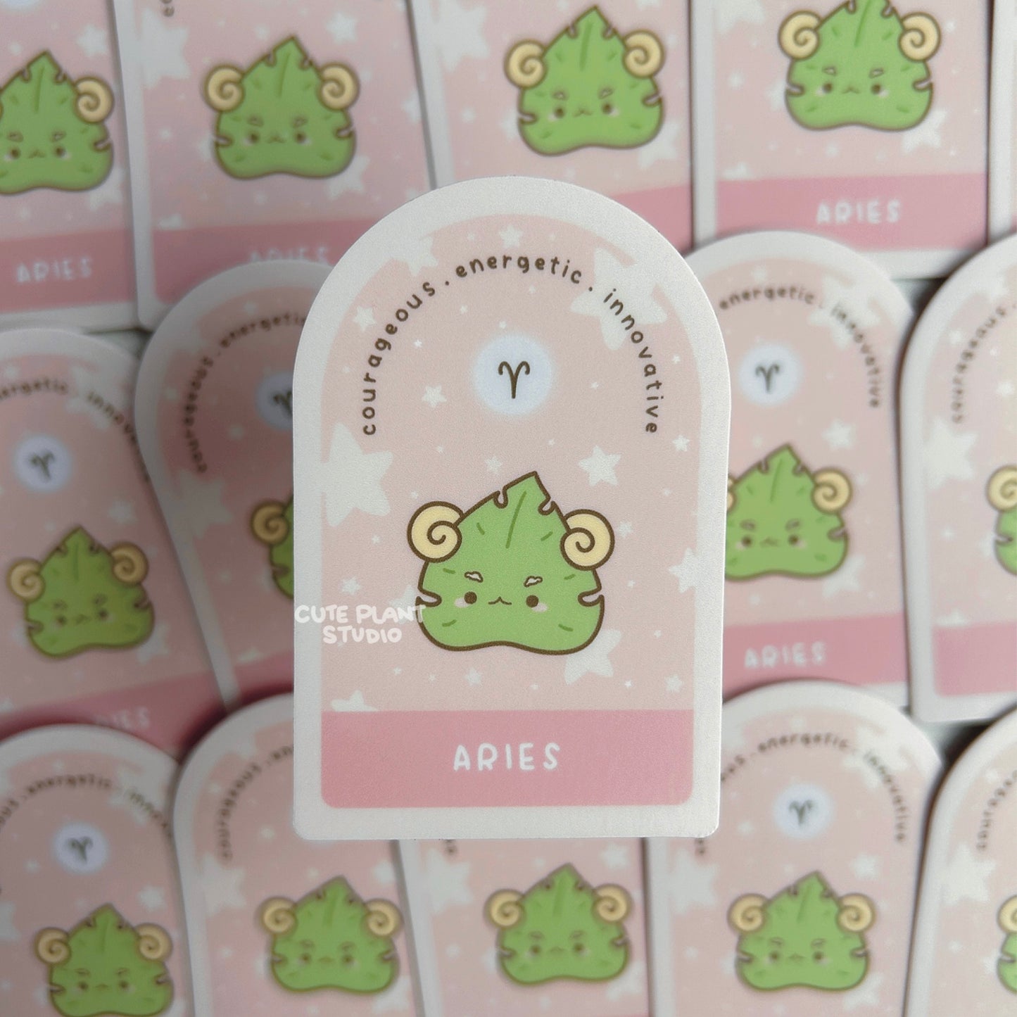Aries Plant Zodiac Sticker