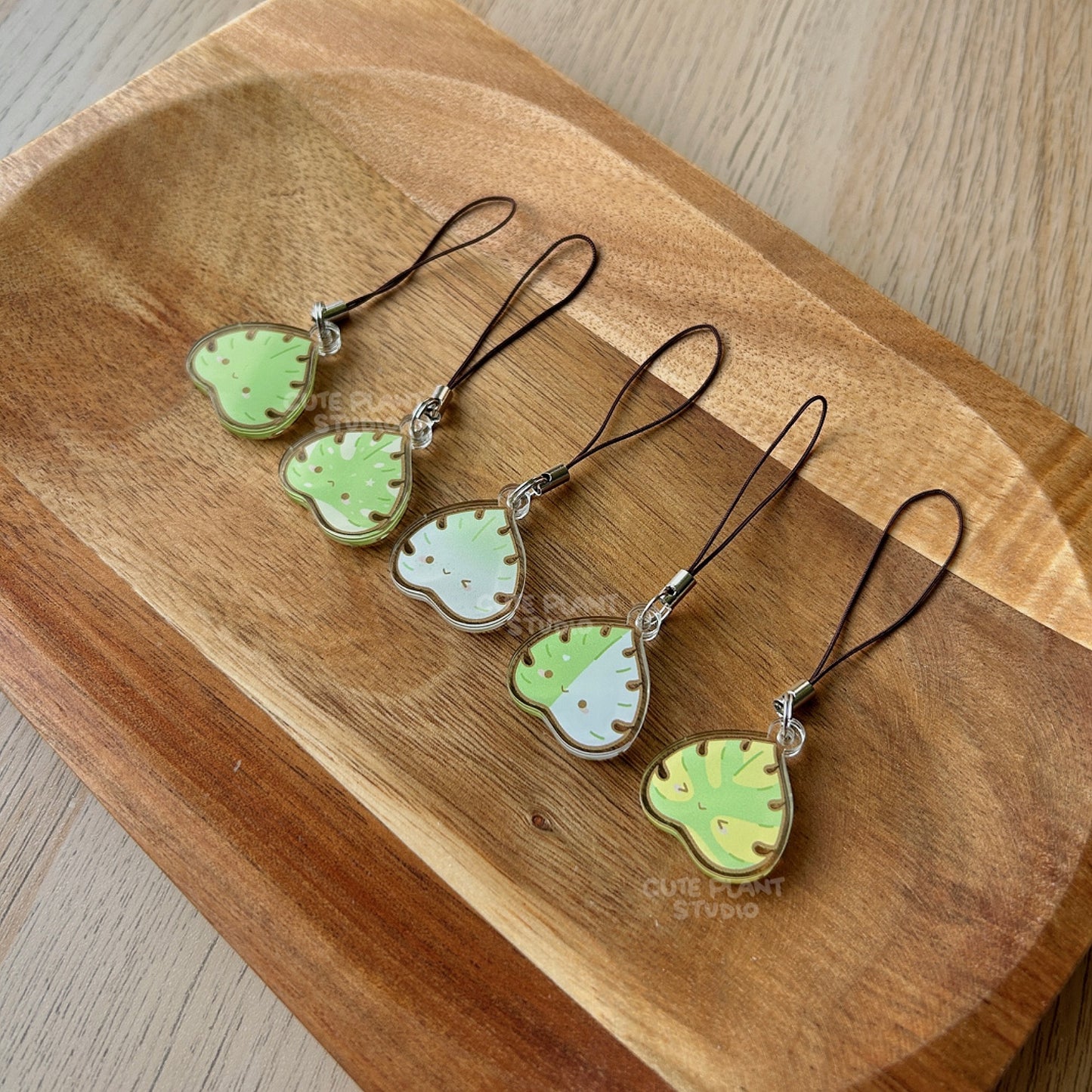Monstera Mint Phone Charm