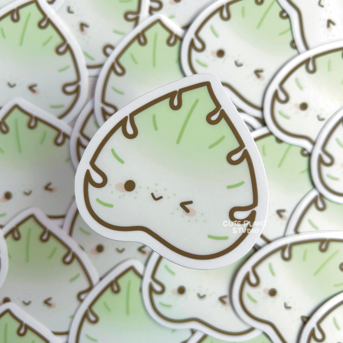 Monstera Mint Leaf Sticker