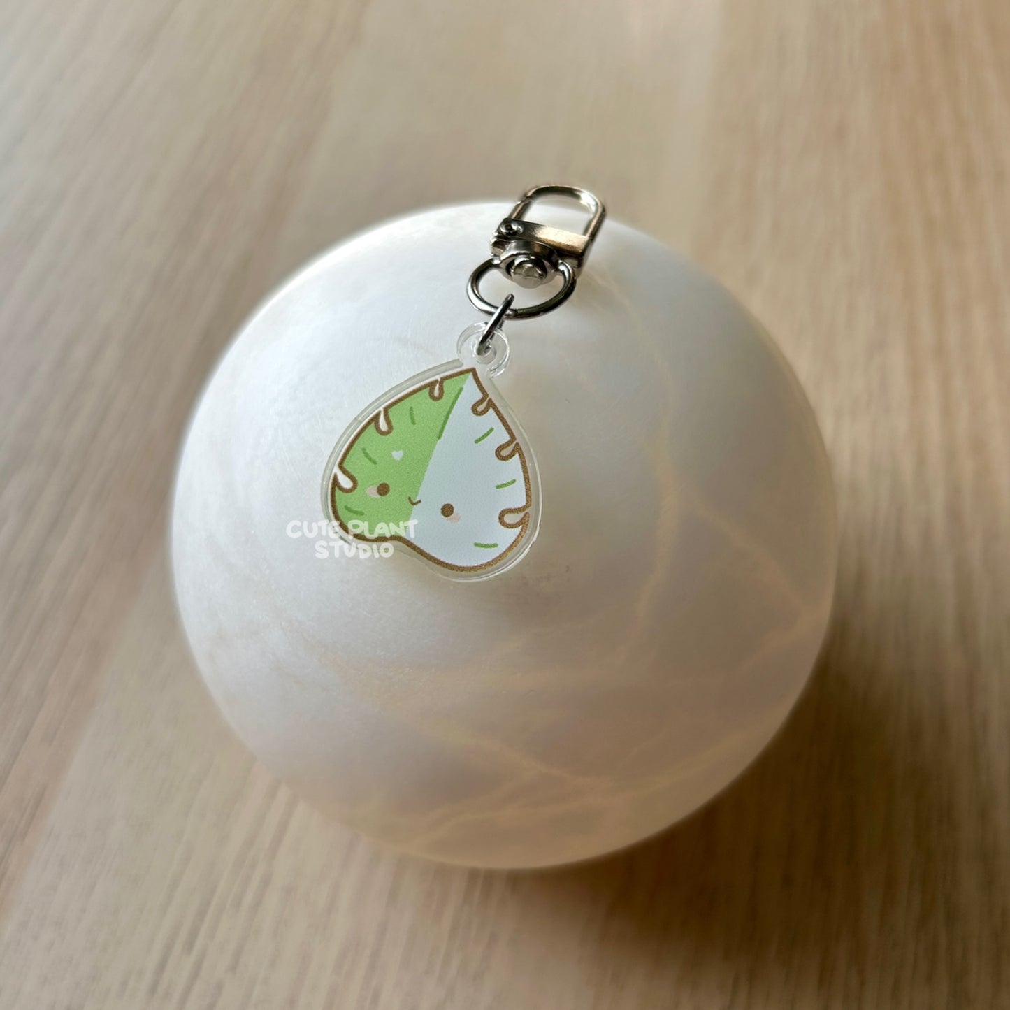 Monstera Albo Keychain