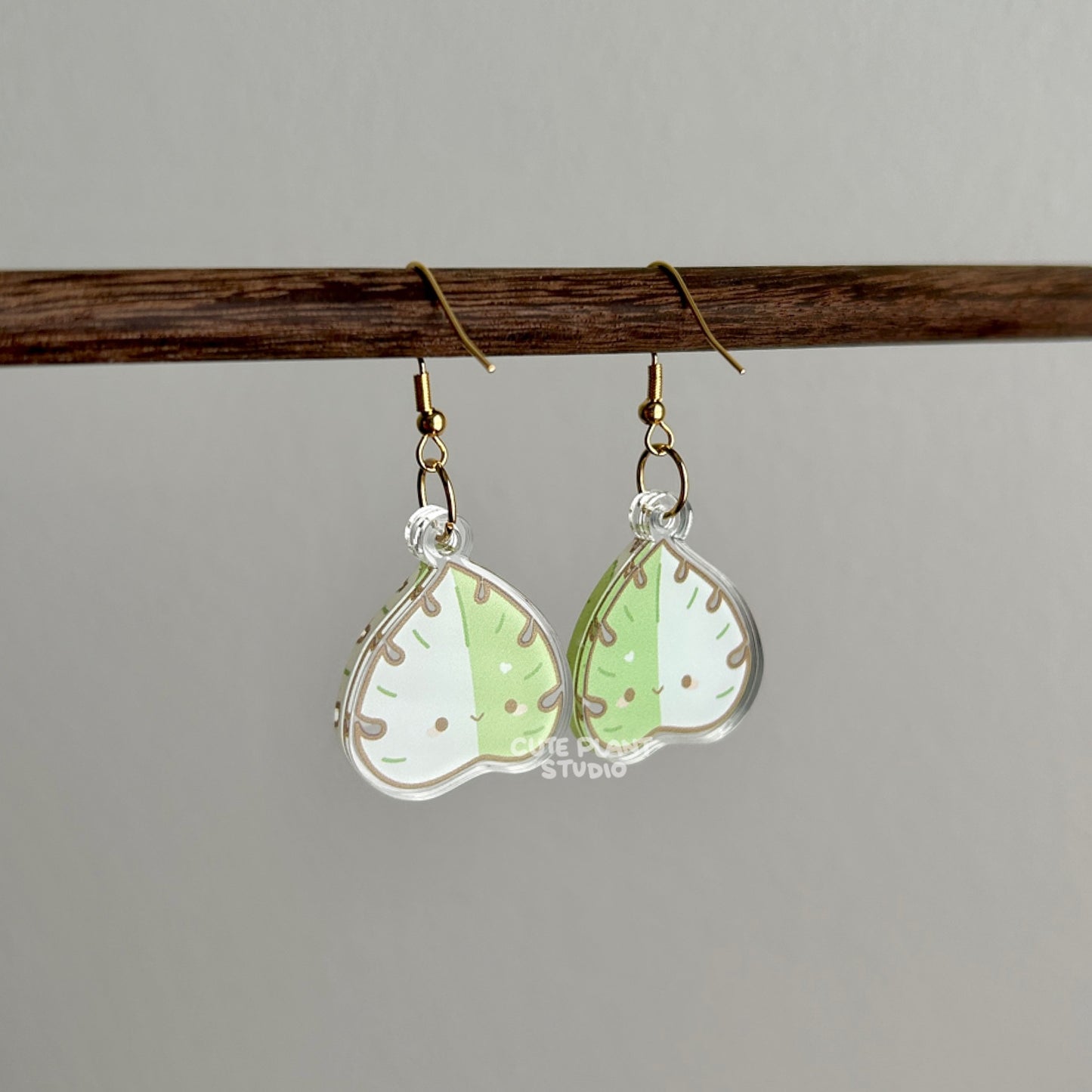 Monstera Albo Earrings