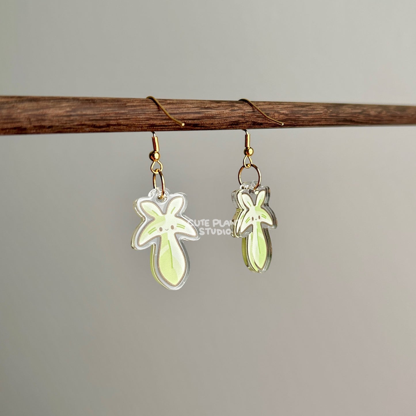 Philodendron Variegated Beauty Earrings