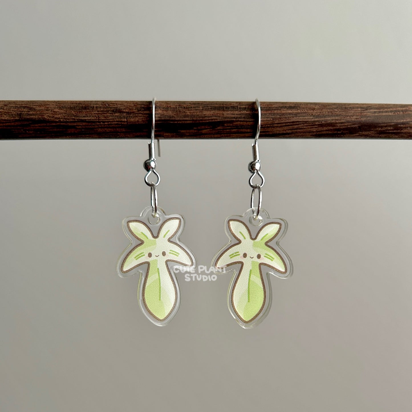 Philodendron Variegated Beauty Earrings