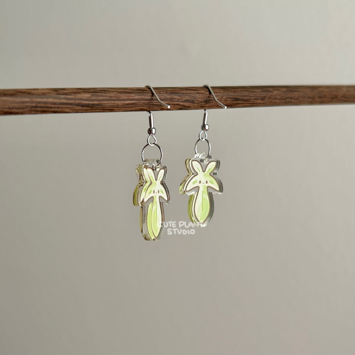 Philodendron Variegated Beauty Earrings