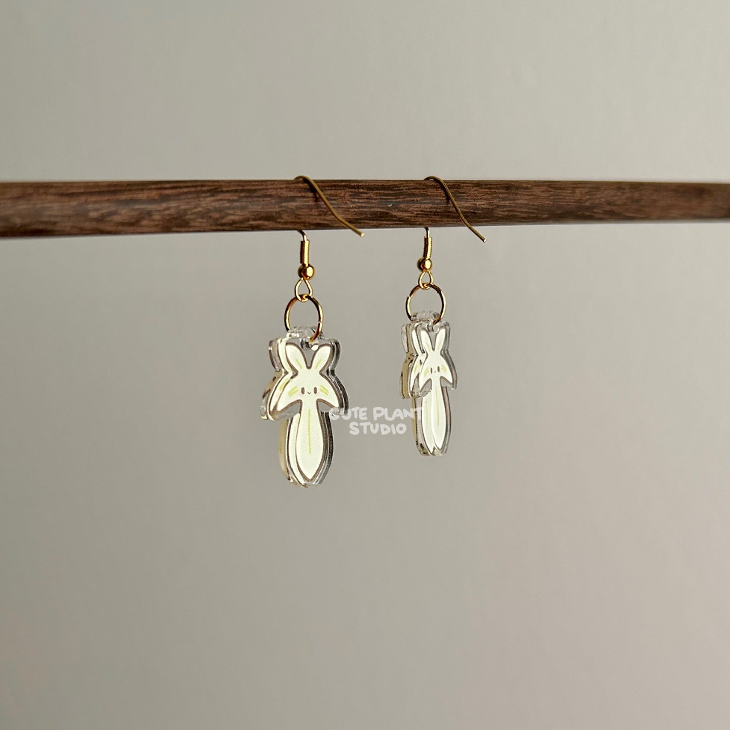 Philodendron Ghost Earrings