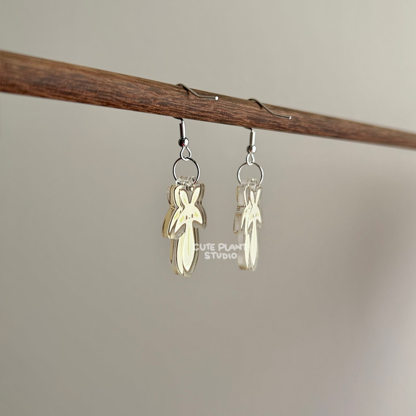 Philodendron Ghost Earrings