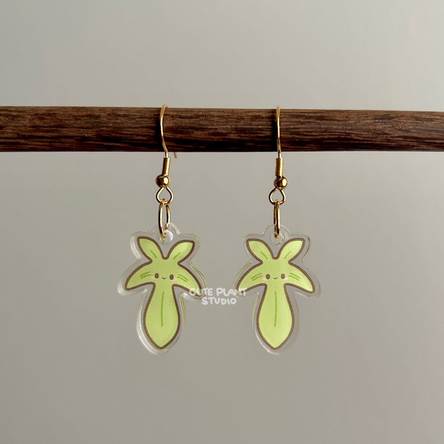 earring philodendron Philodendron Green Earrings – Cute Plant Studio