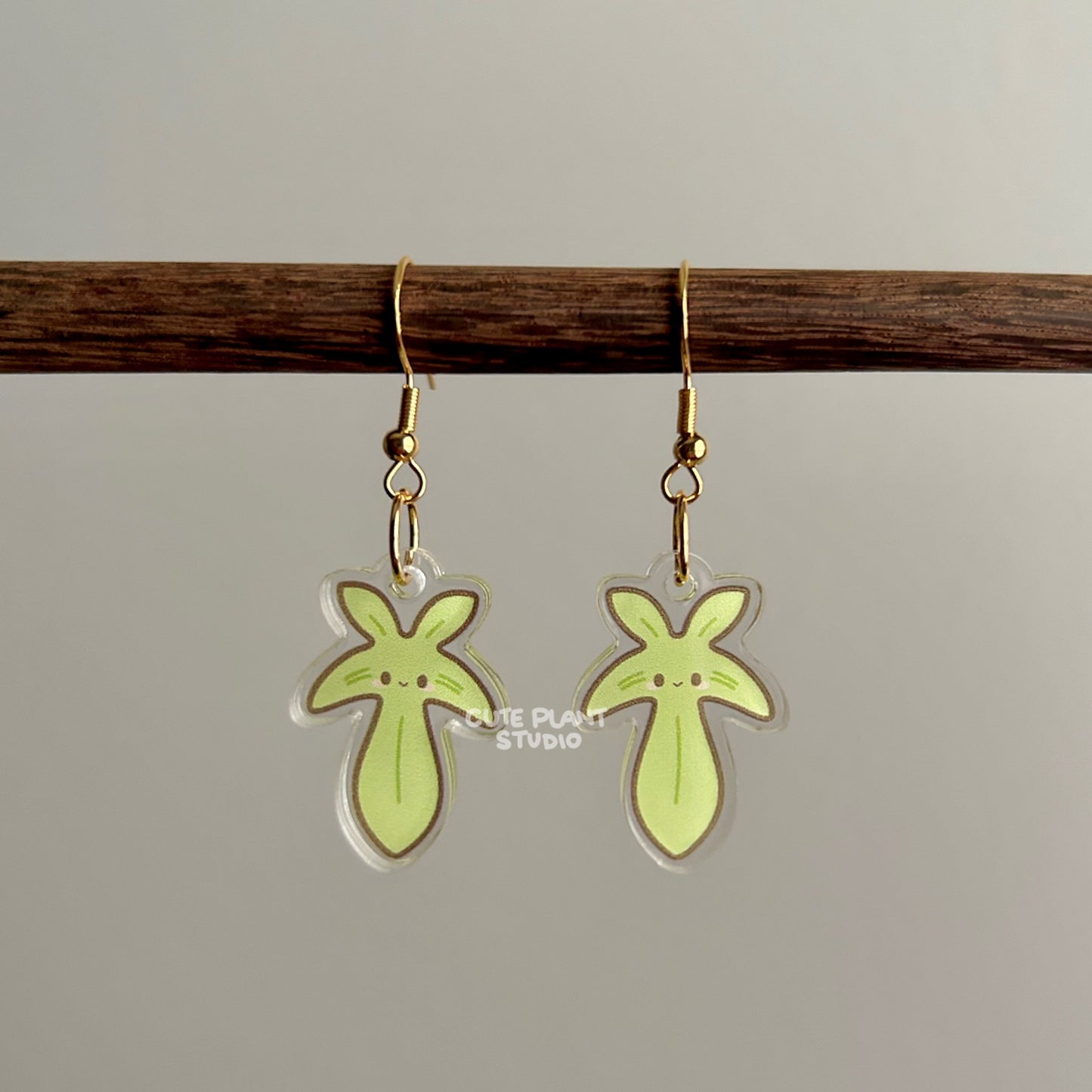 Philodendron Green Earrings