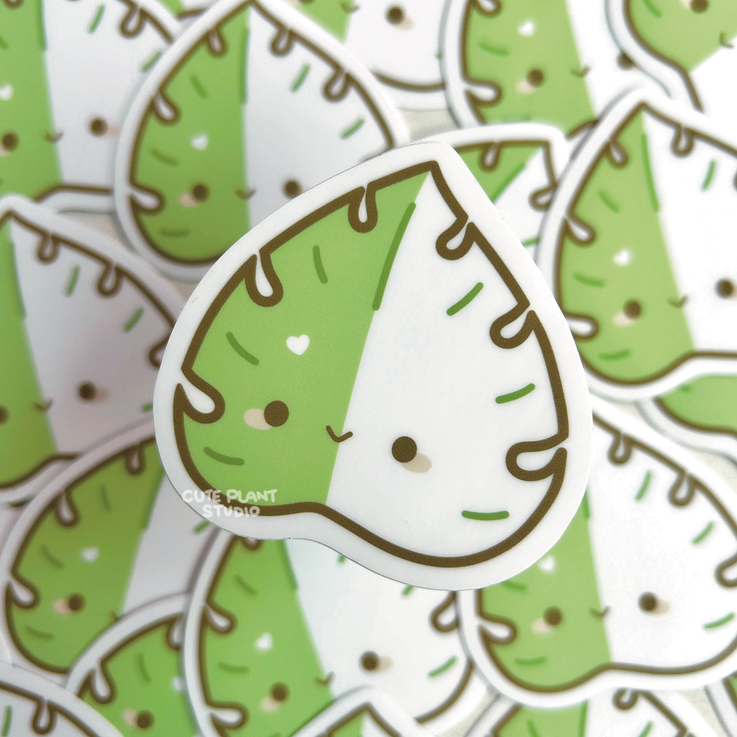 Monstera Albo Leaf Sticker