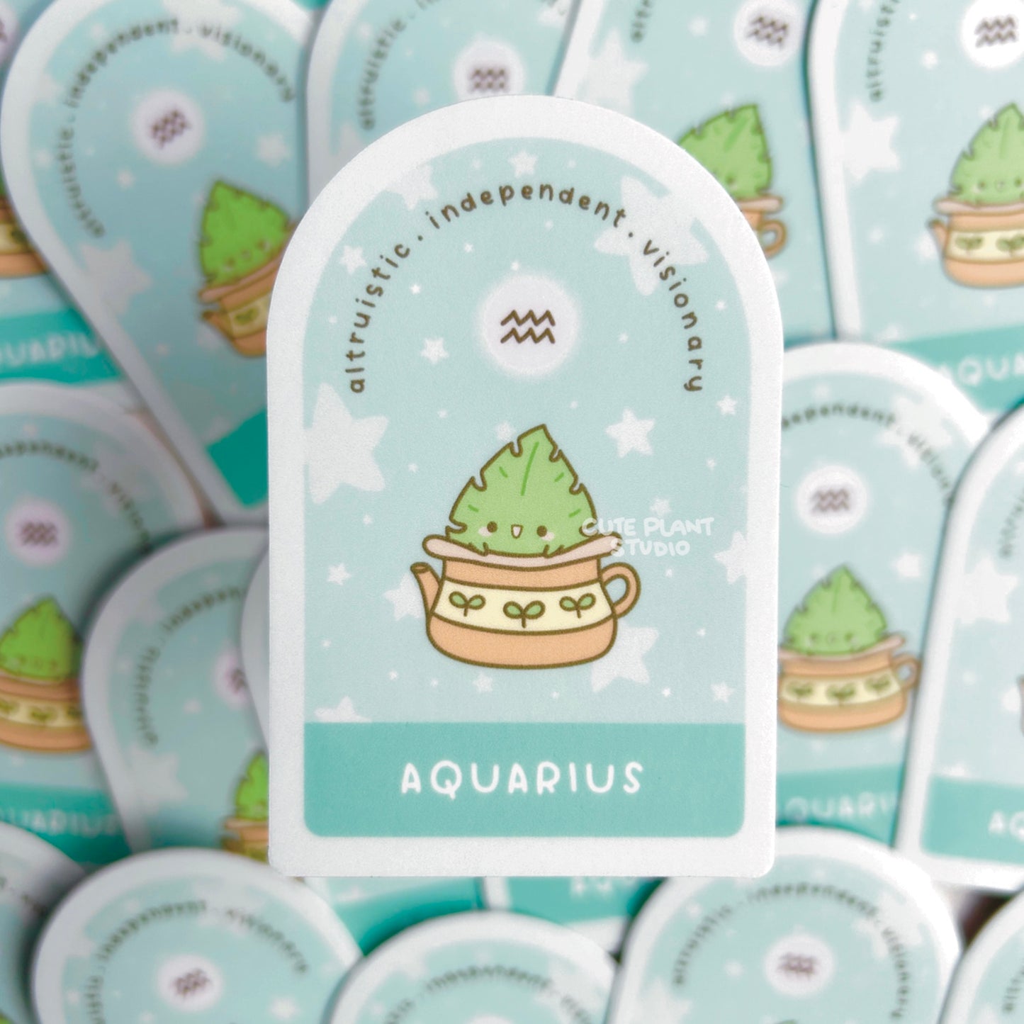 Aquarius Plant Zodiac Sticker