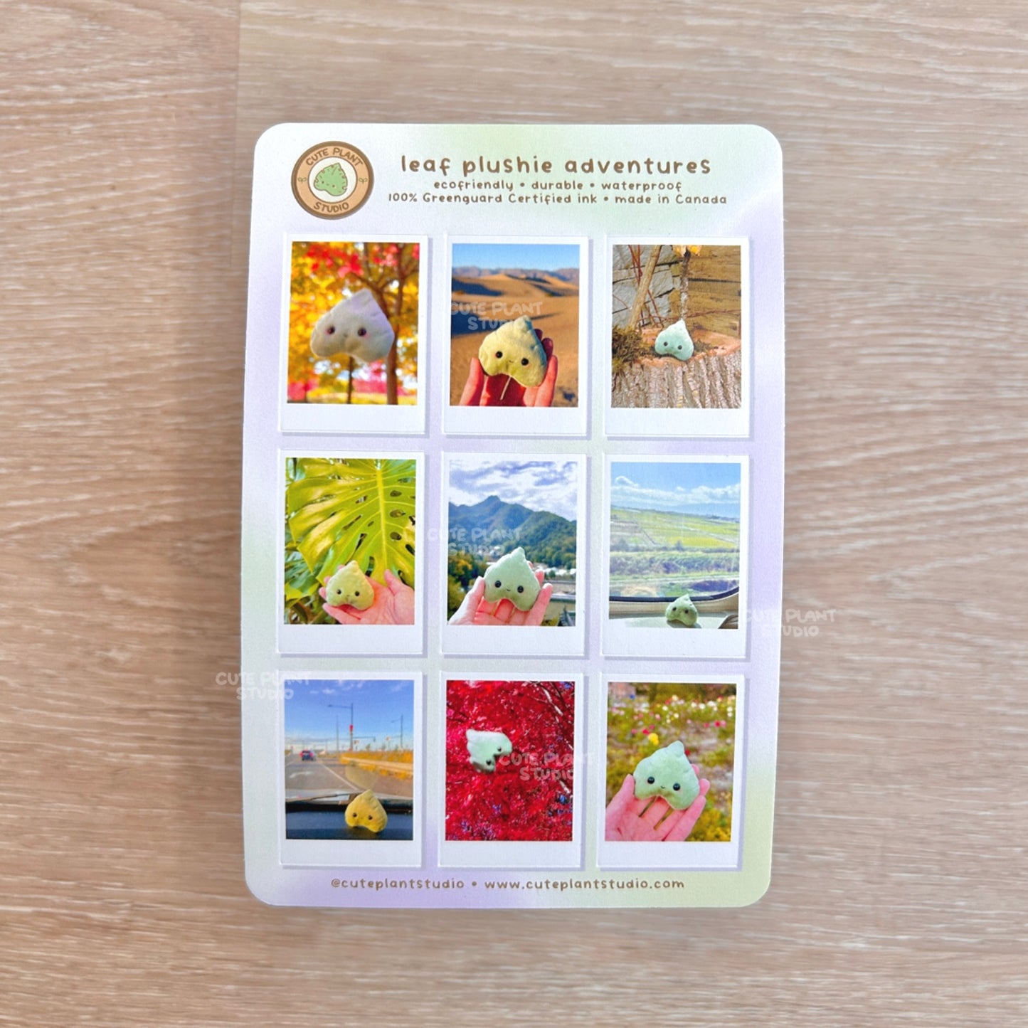 Leaf Plushie Adventure Sticker Sheet