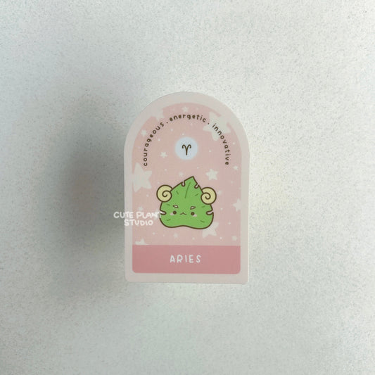 Aries Plant Zodiac Sticker