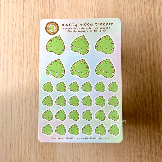 Monstera Mood Tracker Sticker Sheet
