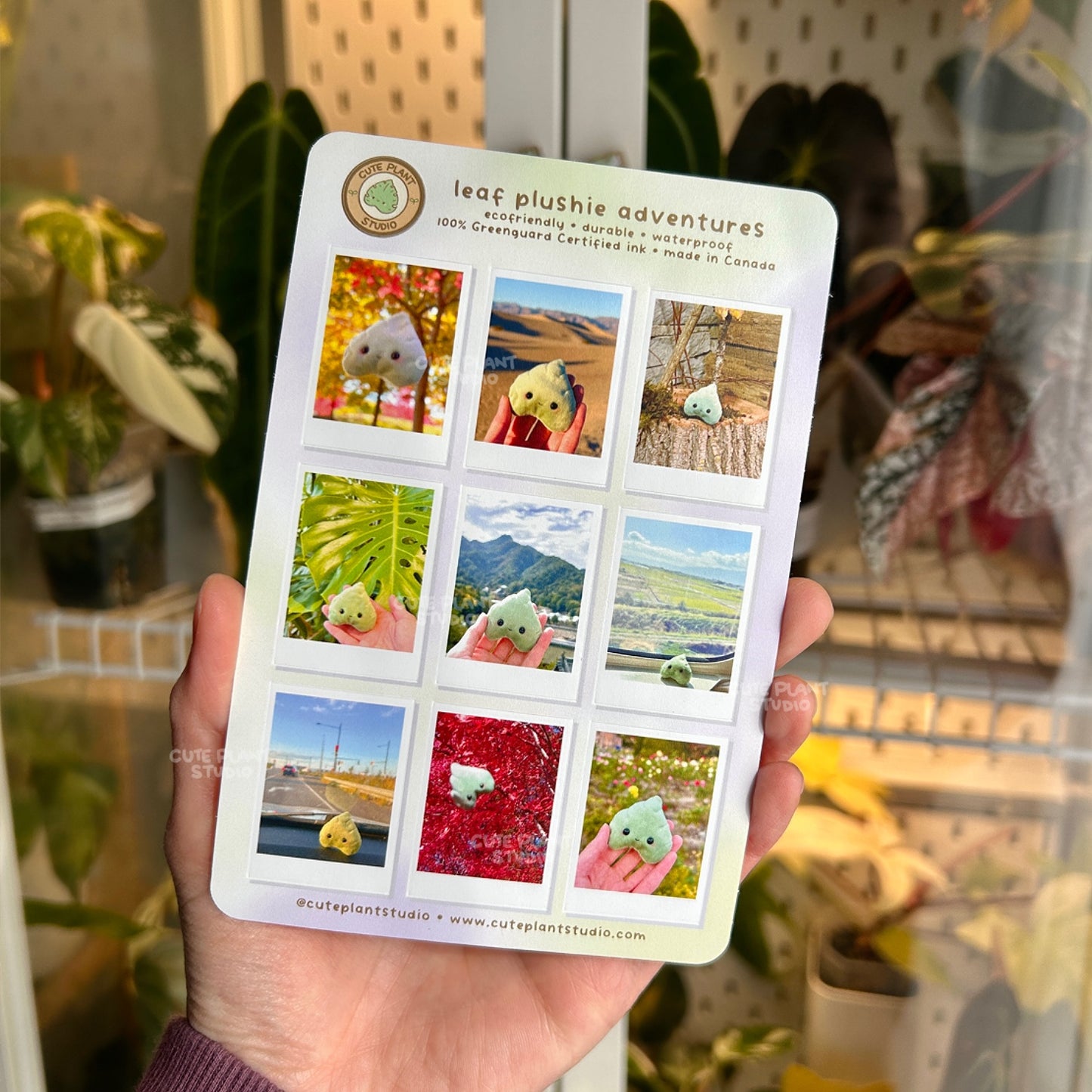 Leaf Plushie Adventure Sticker Sheet