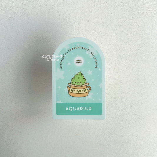 Aquarius Plant Zodiac Sticker