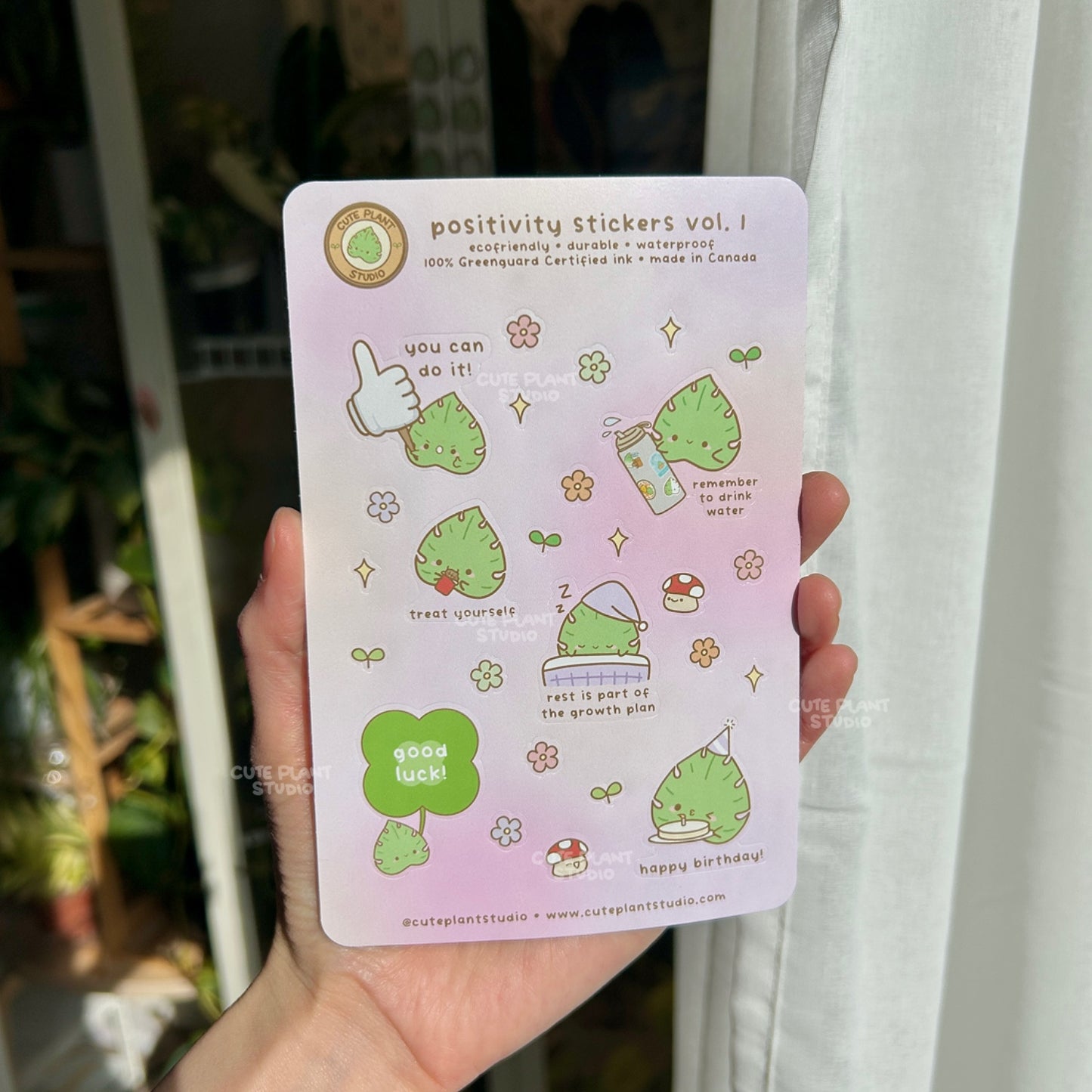Plant Positivity Sticker Sheet