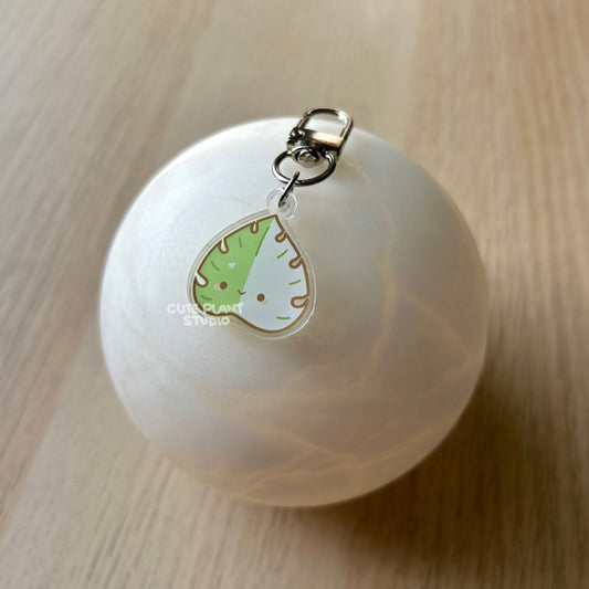 Monstera Albo Keychain