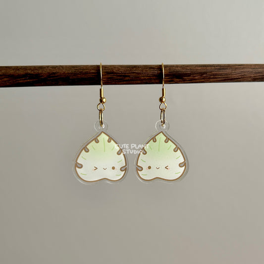Monstera Mint Earrings