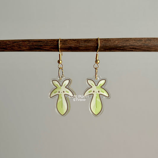 Philodendron Variegated Beauty Earrings